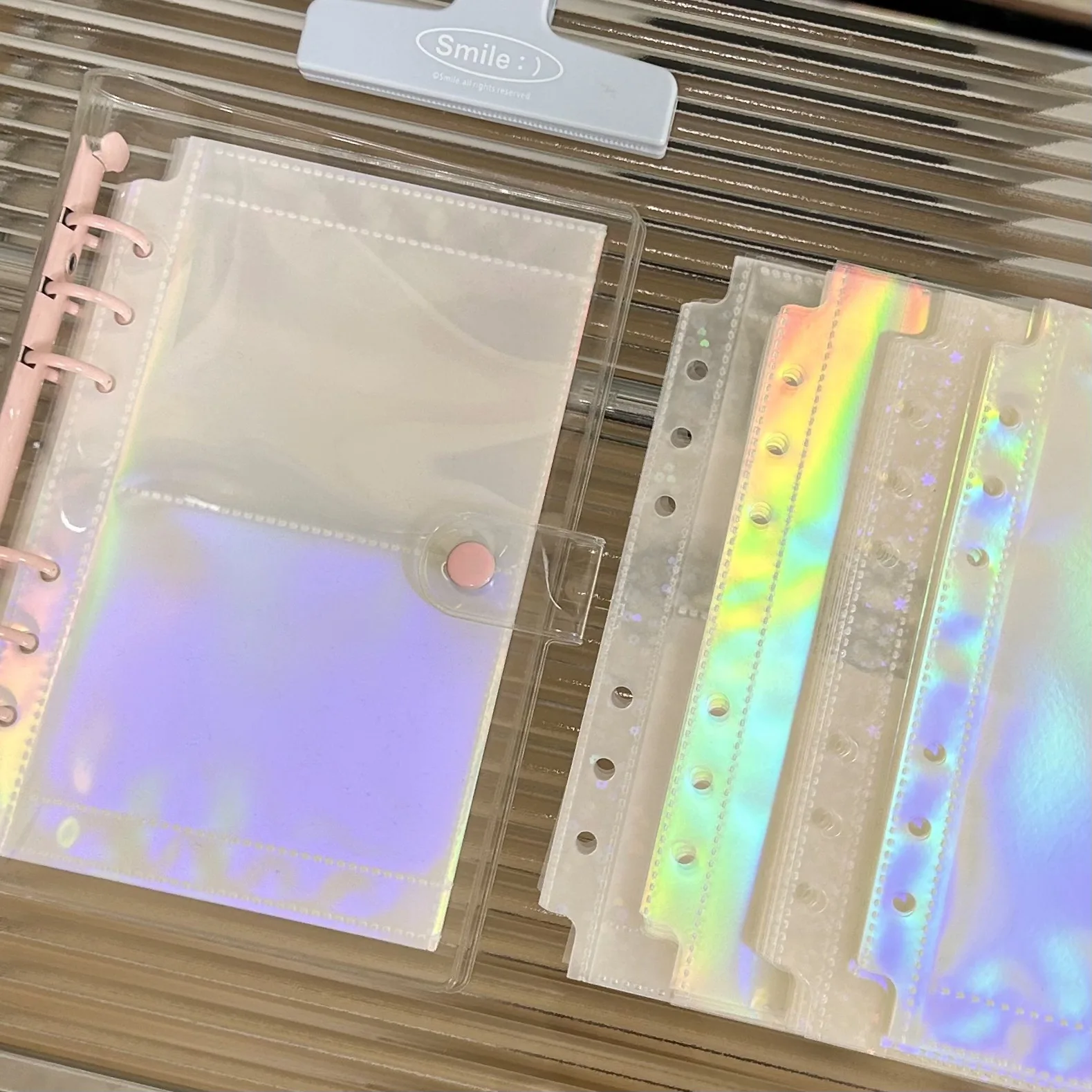 A6 Transparent Pvc Abdeckung Lose-blatt Kpop Idol Karte Album Lagerung Buch Binder Photocards Journal Tagebuch Abdeckung Schule schreibwaren – Detail 2