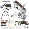 Mini Belt Grinding Machine Tool Electric Belt Sander Multifunctional 220V/110V Belt Grinder 7 Speed Knife Cutter Edges Sharpener 1