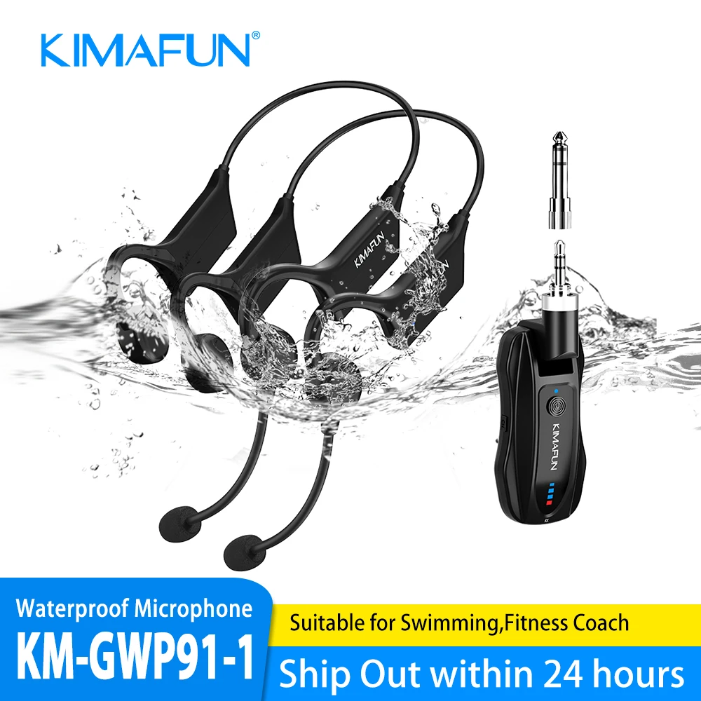 

KIMAFUN Fitness Wireless Headset Microphone System,2.4G Wireless Waterproof mic for Fitness,iPhone,PC,PA,Speakers,Audio Mixers