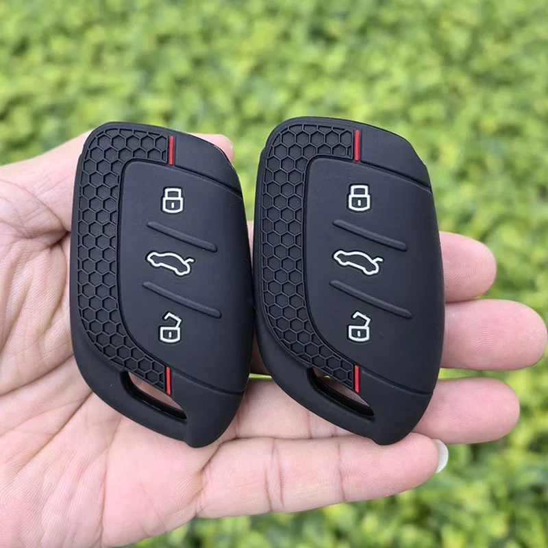Key Case Cover 3 Buttons Silicone Car Key Cover Case Fob For MG 4 Mg4 Ev MG HS GT ZS EV ZX MG5 MG6 For Roewe RX3 RX5 RX8 ERX5 I6 I5