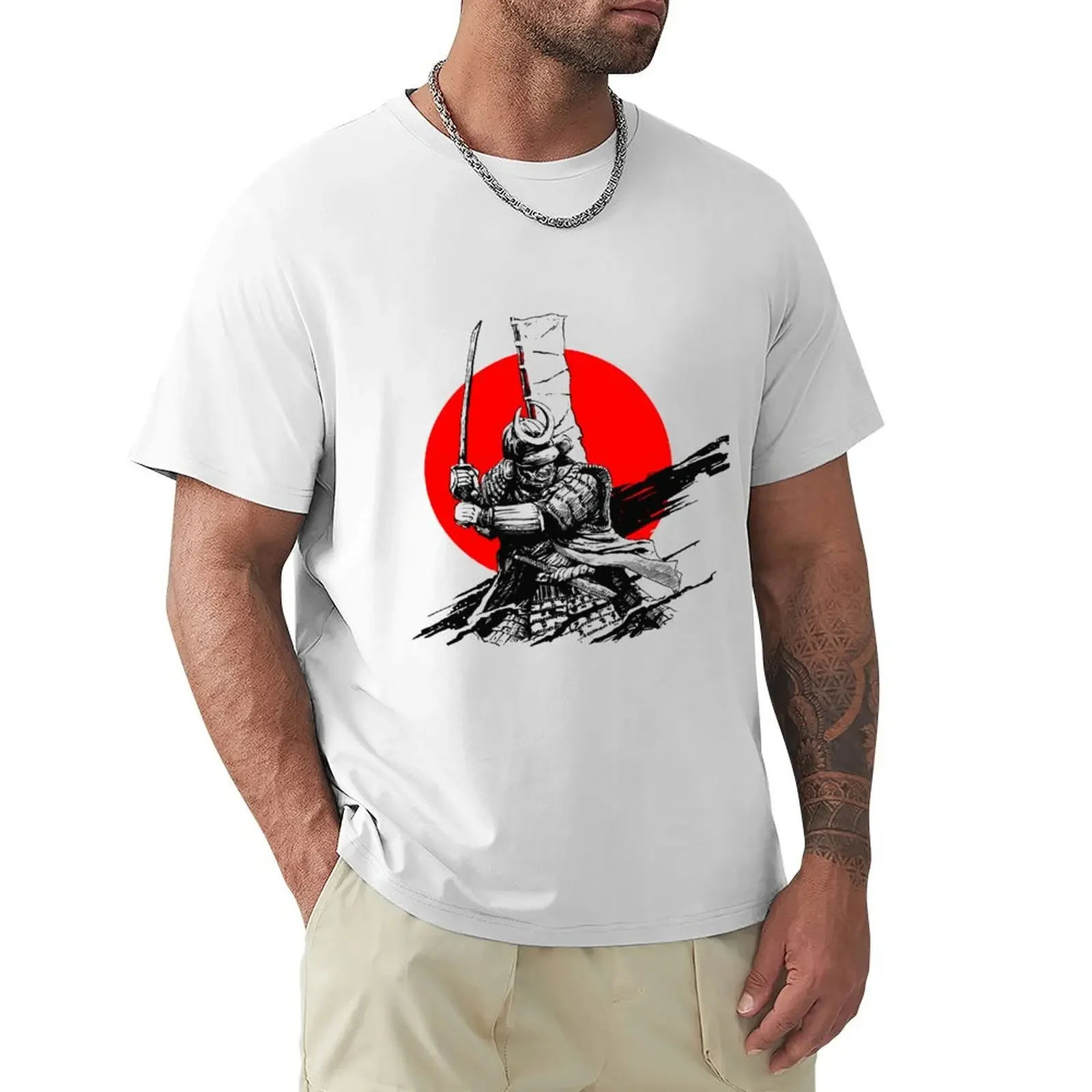 

Футболка samurai warrior с мечом, потрясающие милые мужские топы