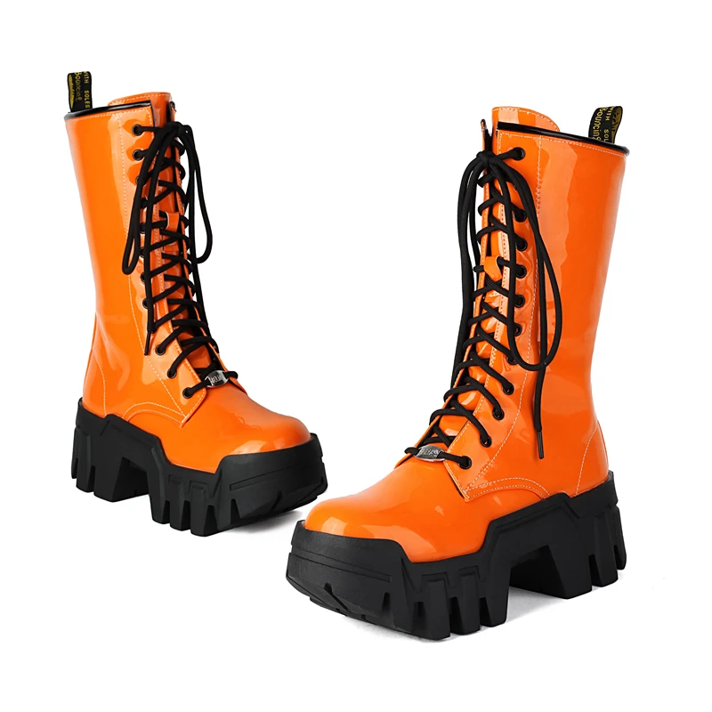 Lace Up Sexy Women's Winter Fashion Platform Short Boots