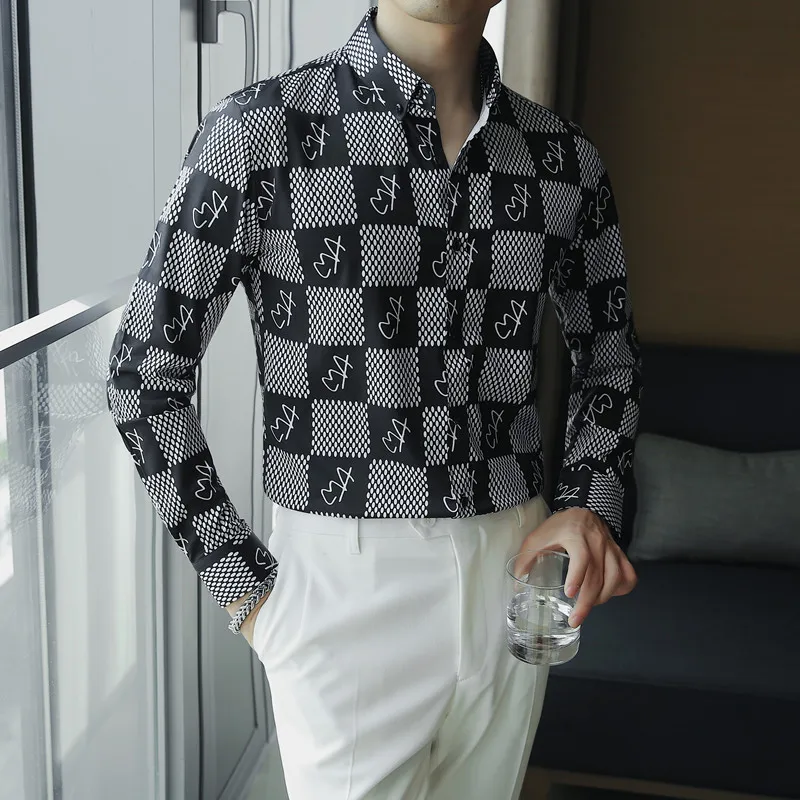 Louis Vuitton Camicia da uomo a maniche lunghe con bottoni a