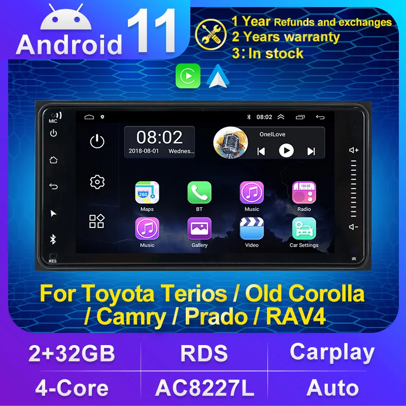 Android de 7 pulgadas de auto-radio 2 DIN Reproductor de vídeo multimedia  GPS BT Universal mapa auto Toyota Corolla Universal estéreo para auto-radio  - China Radio del coche, estéreo del coche