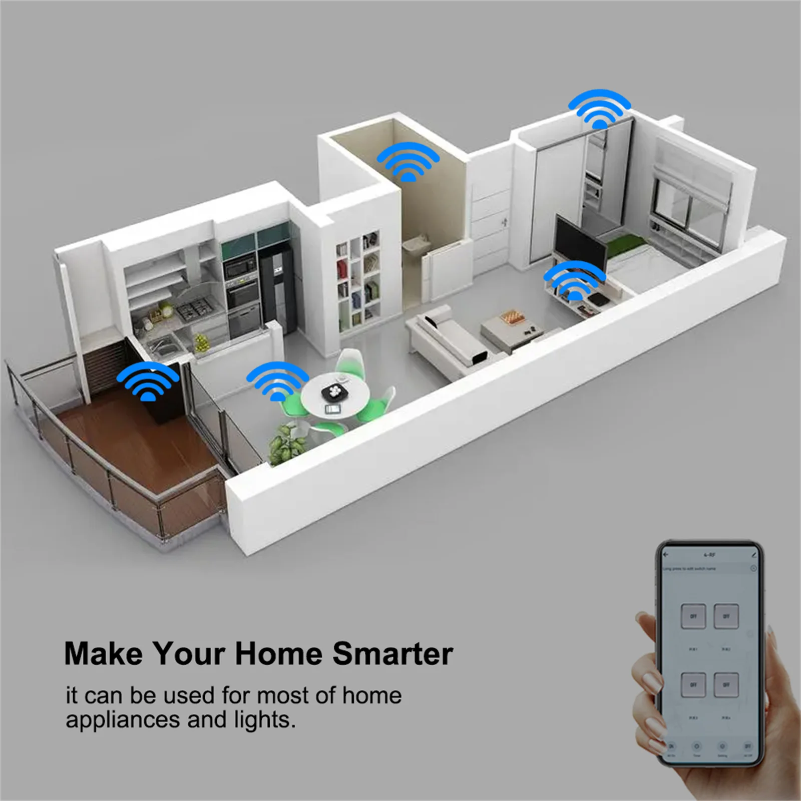 Tuya WiFi Smart Switch 220V Relay Dry Contact Remote Control Switch,Gate Opener,