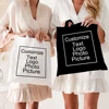 Add Your Logo Customizable Canvas Tote Bag Large Women's Designer Handbags  Shopping Bags for Groceries Fabric Shopper Cloth 1