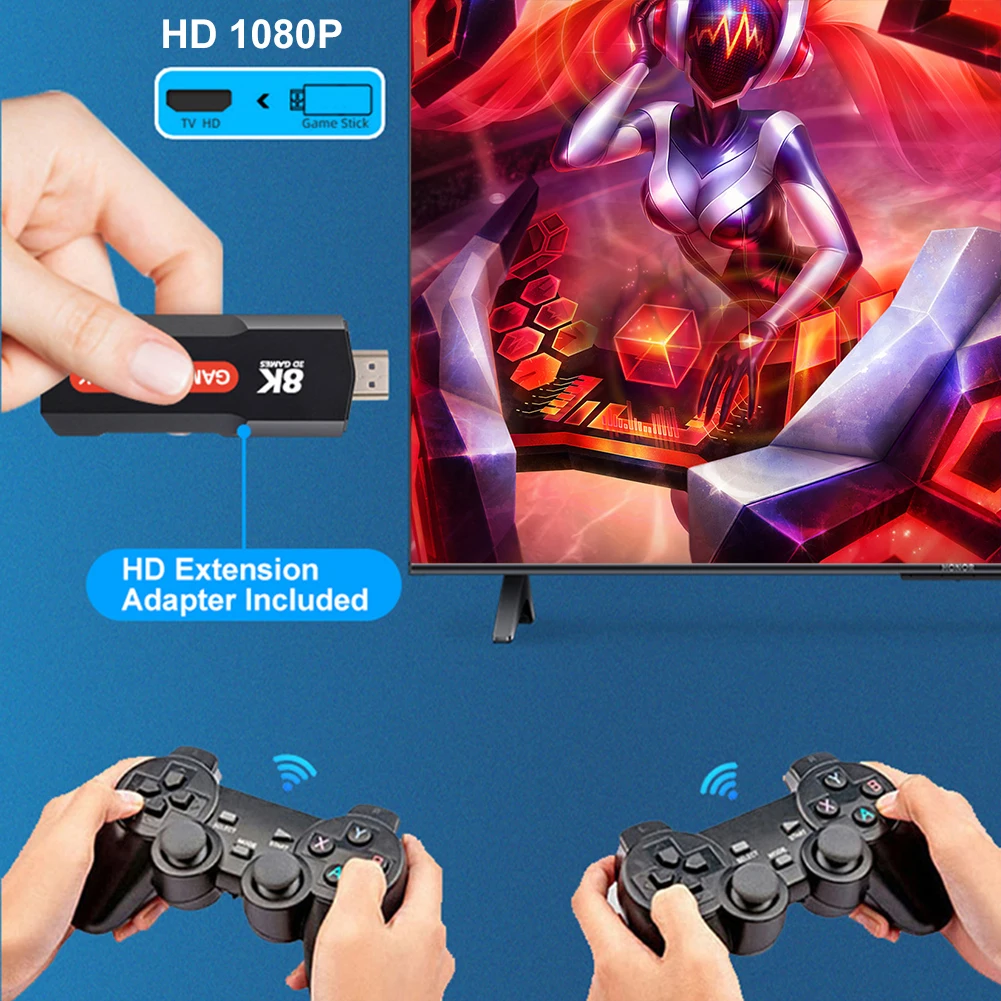 Support OTG OTA Upgrade Quad Core ARM Cortex-A53 Processor 2.4G Mini Pocket Games Console Wireless Game Machine for Boys Girls