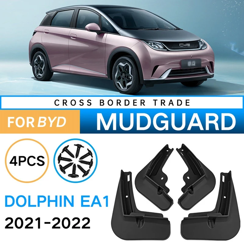 

4Pcs Car Mud Flaps For BYD Dolphin EA1 2021-2022 Mudguards Fender Mud Guard Flap Splash Flaps Accessories