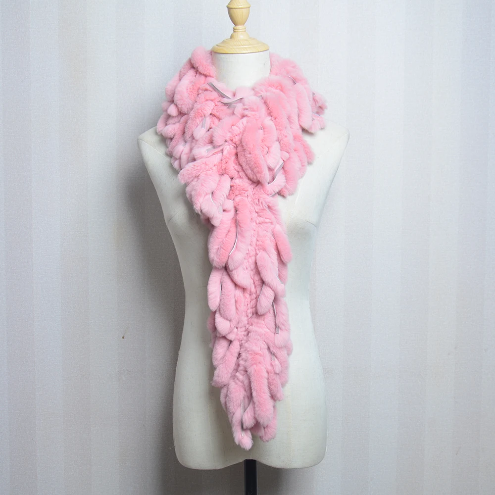 Rabbit Fur Ruffle Scarf