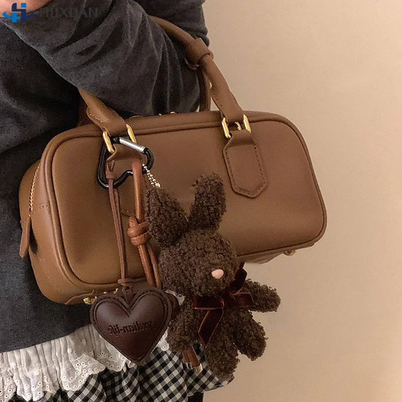 Porte Clés Pompon Poupée En Peluche Fourrure De Lapin De Porte-Clés En Peluche Mignon Pour Sac à Dos Anneau De Clés Porte-clés Voiture Pompon Pour Femmes Filles