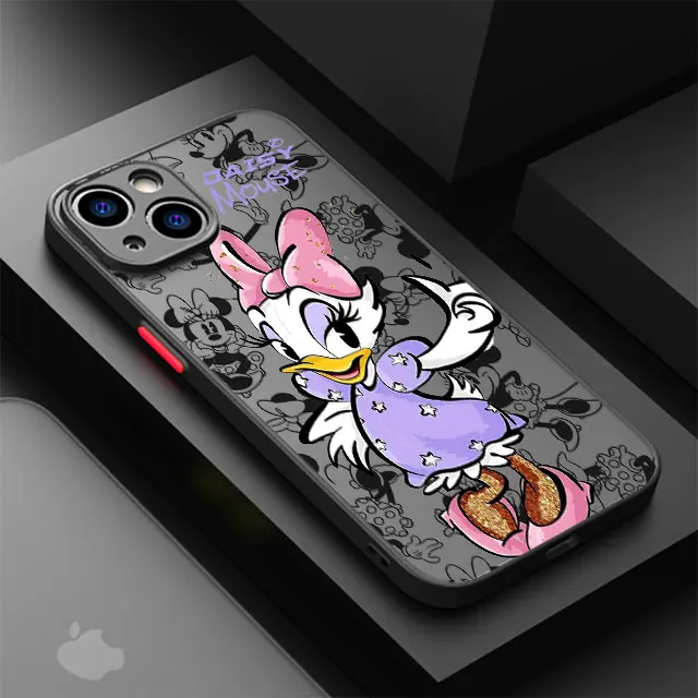 thumbnail image 1 of Disney-funda de Mickey y Minnie Mouse para teléfono móvil, carcasa mate para Apple iPhone 15, 16 Pro, XS Max, 13, 14 Plus, XR, SE, 7, 8, 12, 11 Pro plus, 1 of 5