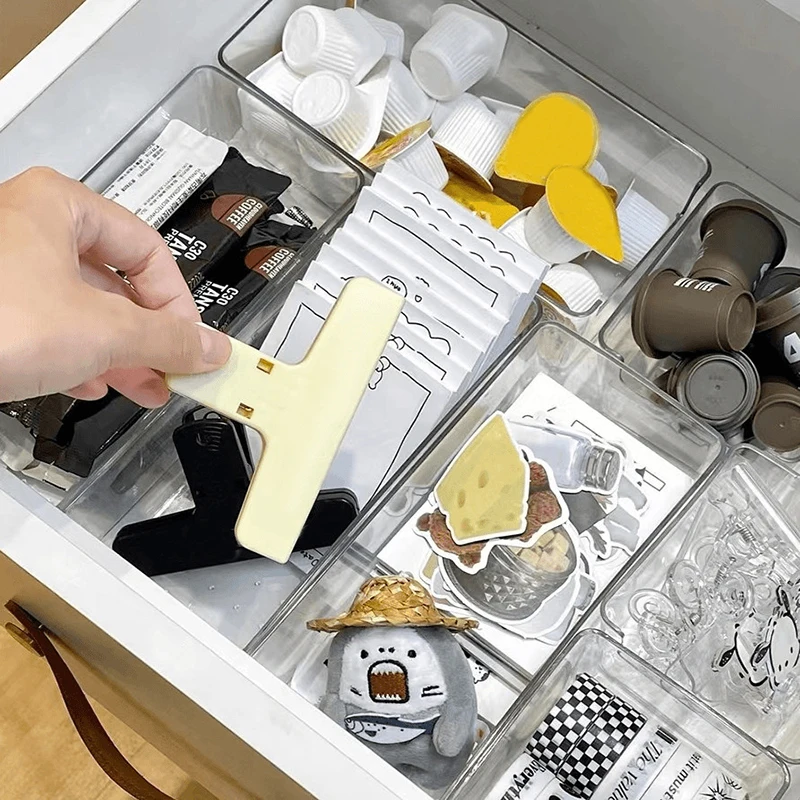 ชุดลิ้นชักพลาสติกใส 4 ชิ้น, ถาดจัดระเบียบลิ้นชักครัวอะคริลิก, ตัวแบ่งจัดเก็บของในลิ้นชัก, กล่องเก็บของสำหรับเครื่องสำอาง 1