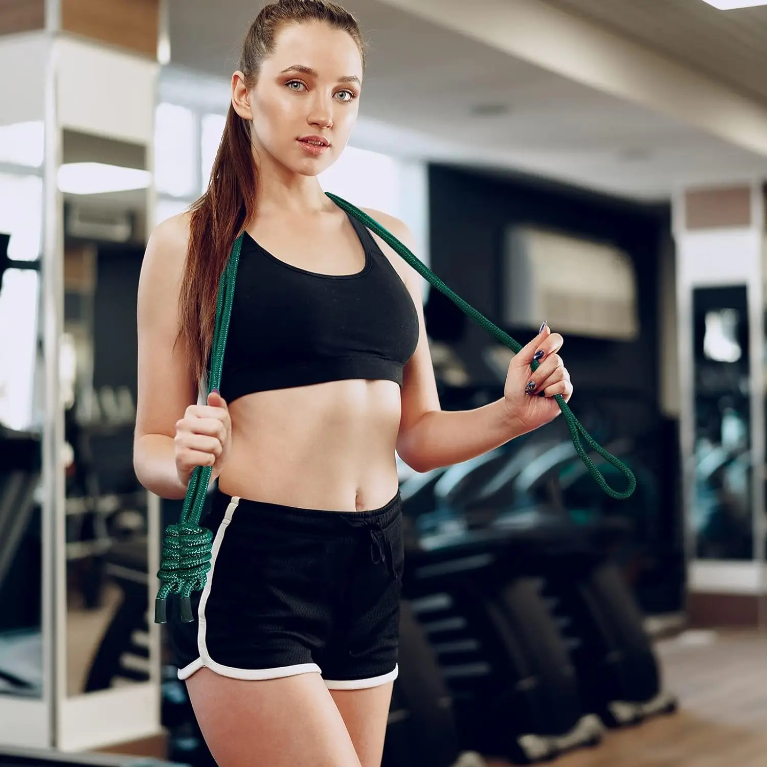 Gymnastics Equipment Adjustable Weighted Jump Rope For Home Cardio