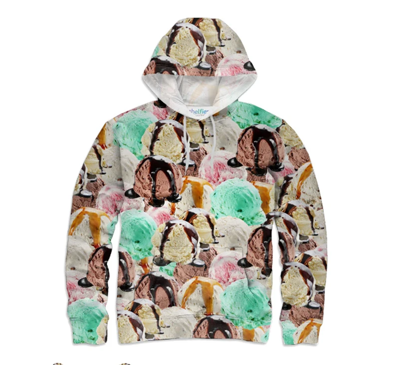 thumbnail image 1 of Sudadera con capucha para hombre, sudadera con estampado de helado en 3D, sudadera con capucha para hombre, sudadera con capucha divertida de gran tamaño con gráficos para primavera y otoño, jerséis d, 1 of 5