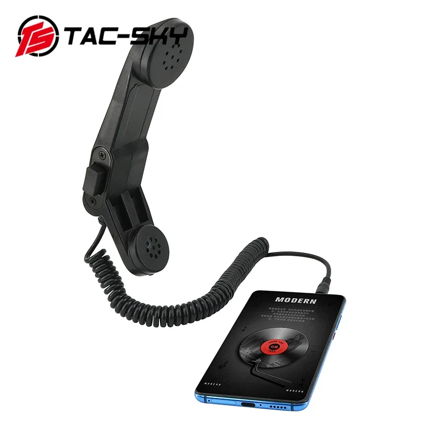 Ts Tac-Sky Tactical Handheld Microphone Ptt Adapter H250 Ptt  3.5Mm Mobile Phone Plug For Apple Samsung Htc And Other  Phones