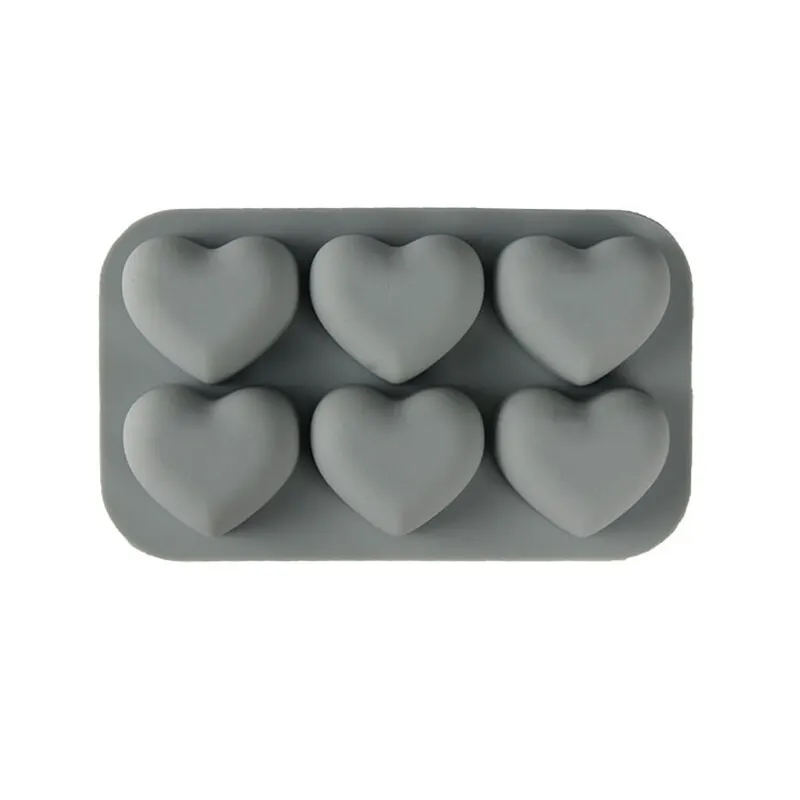 6-Panel Chocolate Pastry Mold Kitchen Baking Accessories Tool Holiday Heart-Shaped Candy Silicone Molds for Family Gathering silicone mold