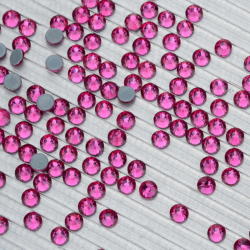 QIIY SS6-SS30 Gemischte Größe Top Qualität Glas Hotfix Strass 1440 Stücke Flatbase Kristall Für Hochzeit Kleid Handwerk DIY Zubehör – Detail 13