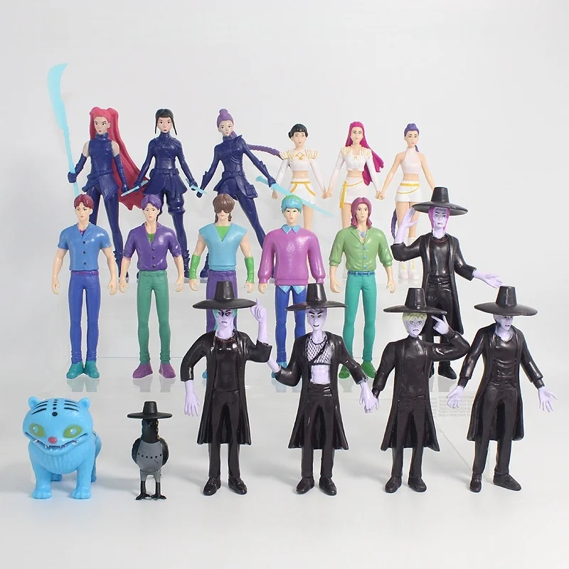 Figurines Kpop Demon Hunters - Set 6 Pièces PVC - Collection Miniatures Mignonnes Pour Fans