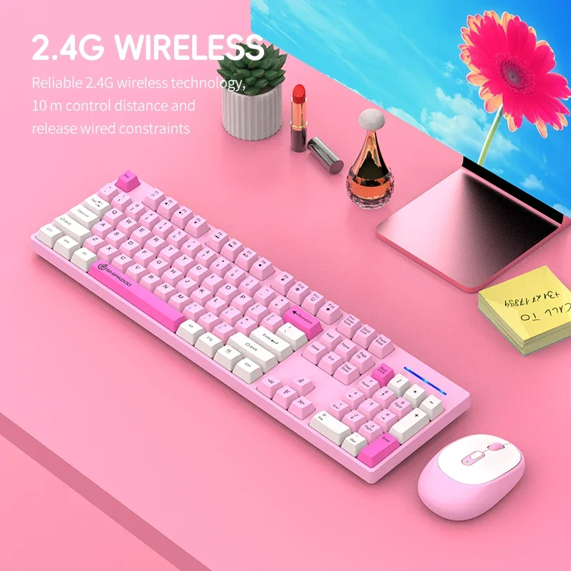 Keyboard Mouse Combo Multi-Color Ergonomic Gaming Office