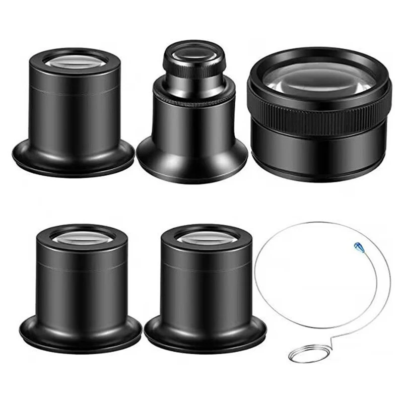 

Jeweler Watch Magnifier Tool Portable Monocular Magnifying Glass Loupe Lens 5X 10X 15X 20X 30X Fit For Eye Magnifier Lens