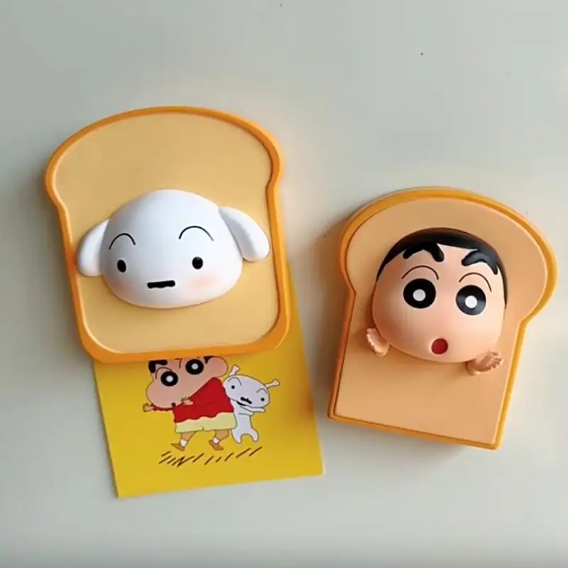 

Crayon Shin Chan Bandai New Kawaii Toast Toys Anime Cute Cartoon Creative Doll Tabletop Ornaments Cute Lovely Girl Gifts