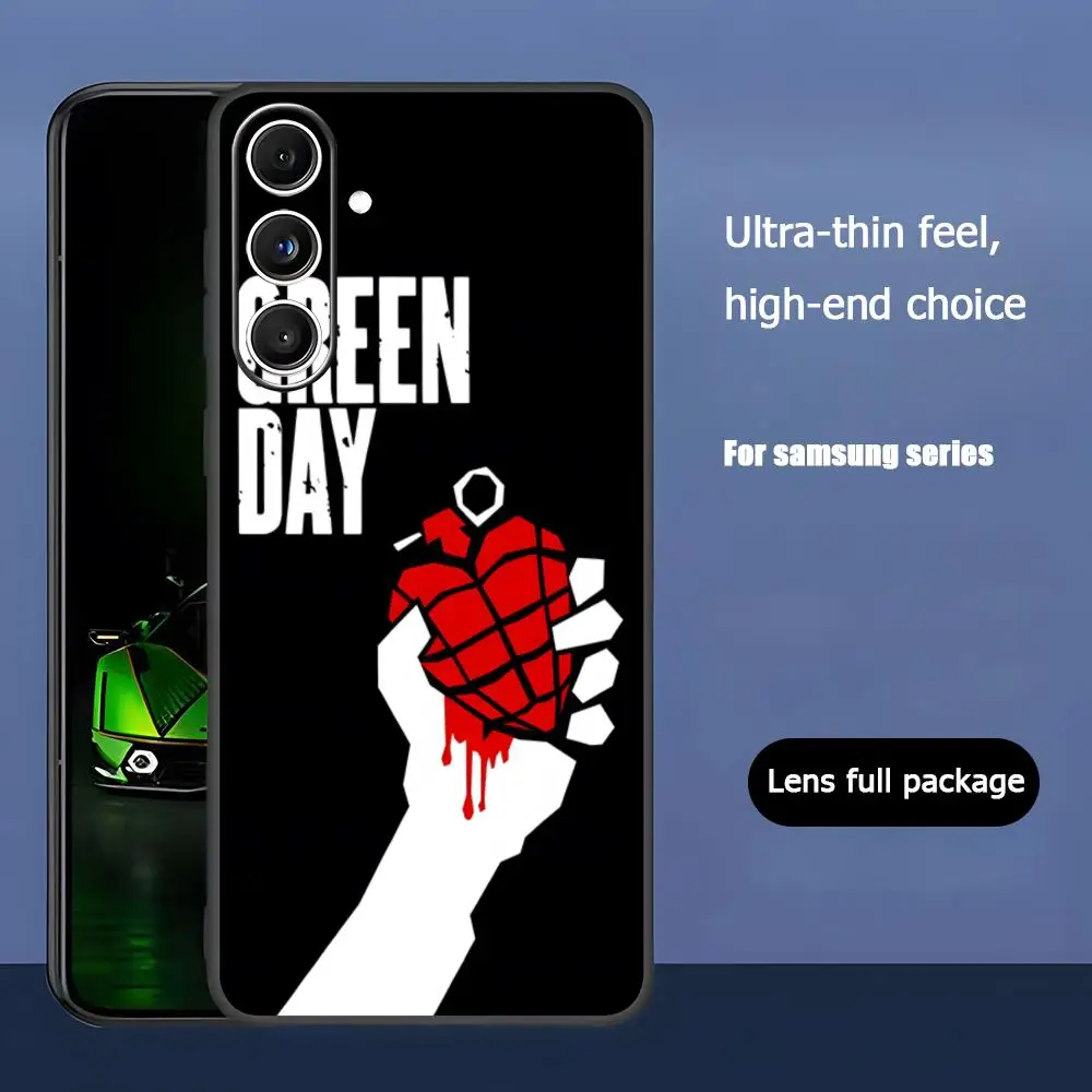 Vibrant Green Day Band Soft Black Phone Case