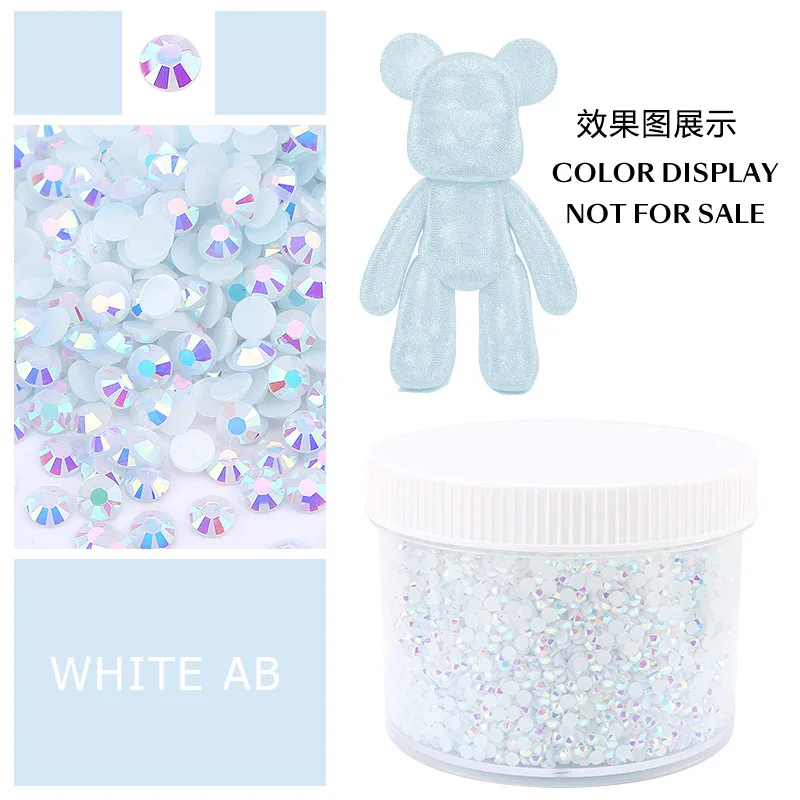 Large Box of Assorted Jelly AB Resin Non-Hot Fix Flat Back Rhinestones