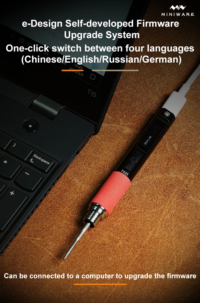 Original TS21 Soldering Iron Portable PD 100W 100-450℃ Adjustable Temperature Pr