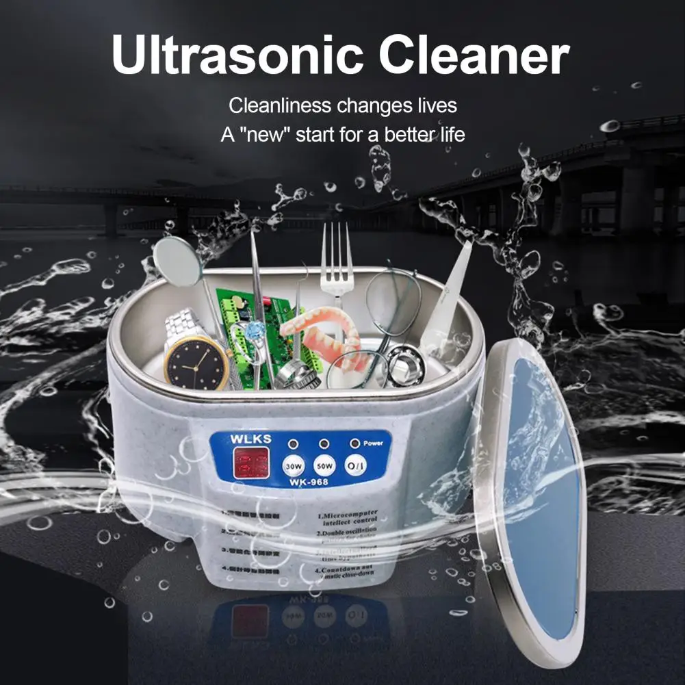 Ultrasonic Cleaner 30/50W Sonicator Bath 40Khz Degas Watches Contact Lens Glasses Denture Teeth Electric Makeup Jewelry Cleaner 3