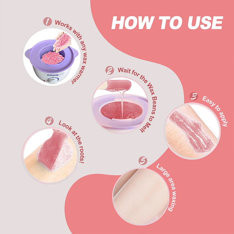 1000g/200g/50g Hard Wax Beans For Painless Hair Removal Portable Heating Machine Wax Melting PotHot Film Accessories Unisex