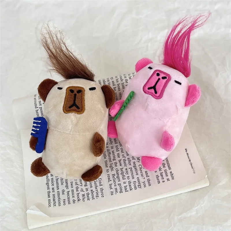 Cute Capybara Plush Keychain Doll Pendant