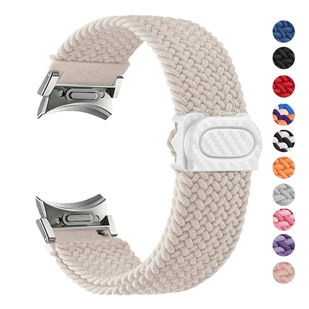 

Эластичный Плетеный браслет для Samsung Galaxy watch 6/4/5 Pro/6 classic, ремешок 47 мм 43 мм 44 мм 40 мм 45 мм, 20 мм