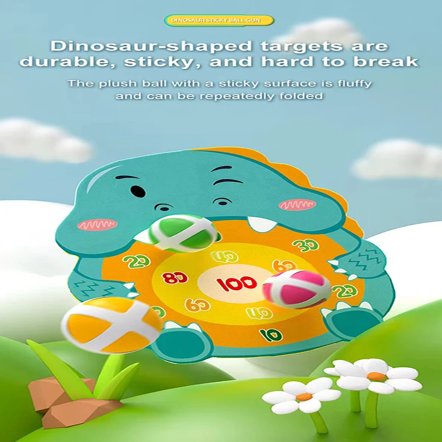 Dinosaurus klittenbal dartbord spel voor kinderen_voghion.com