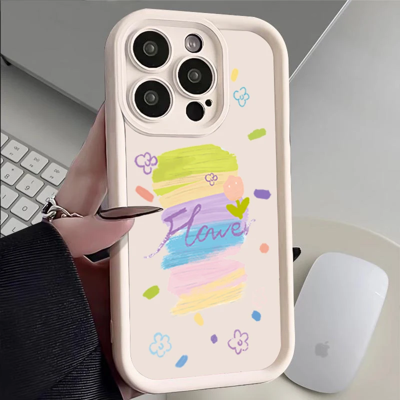 TPU Samsung S26 S25 S24 S23 S22 S21 Ultra Plus FE S25 edge A54 Anti-drop silicone .Graffiti Flowers