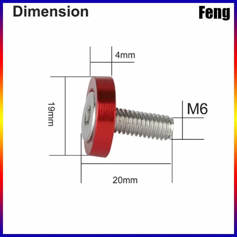 Universal JDM Car Modified Hex Fasteners Fender Washer M6 Bolt Honda Bumper Engine Concave Screws RSX EK EG DC 10 Pcs Auto Fasteners Auto Accessories Car Screws Fender Washers