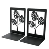 Botanical Pattern Book Ends for Book Lovers Heavy Duty L-Shaped Metal Bookends Organise Books Book Stands for Men Women 2