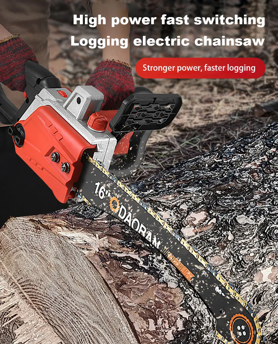 Handheld Electric Chain Saw Felling Saw Mini Chain Saw Tree Saw Powerful Electri