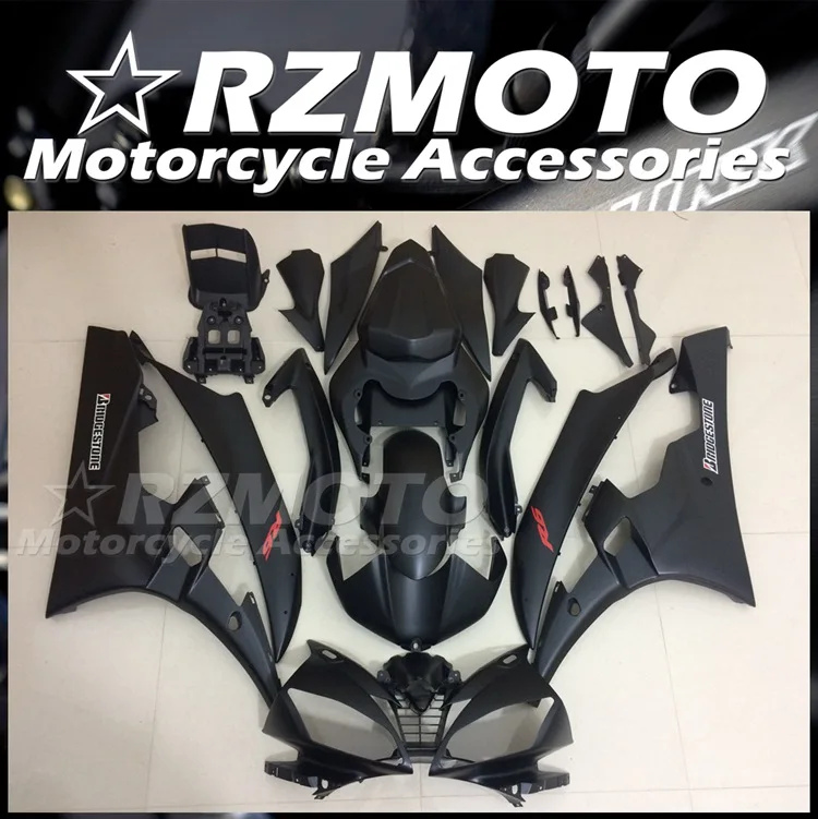 

4 подарка, новый комплект обтекателей для мотоцикла из АБС, подходит для YAMAHA YZF- R6 2006 2007 06 07, черный матовый Комплект кузова