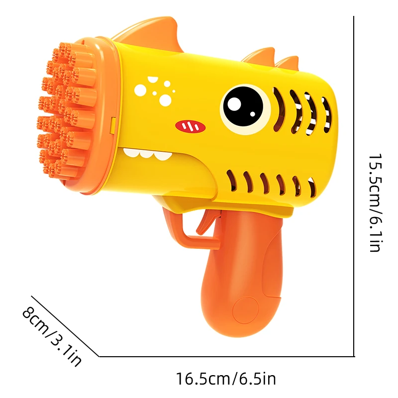Electric Dinosaur Bubble Machine For Kids Handheld Bubble Toy_voghion.com