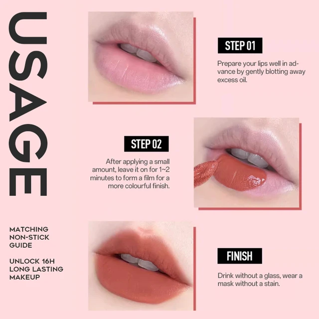 GICYMANTY Matte Velvet Lip Gloss Sexy Red Long Lasting Waterproof Non-stick Cup Lipstick Makeup