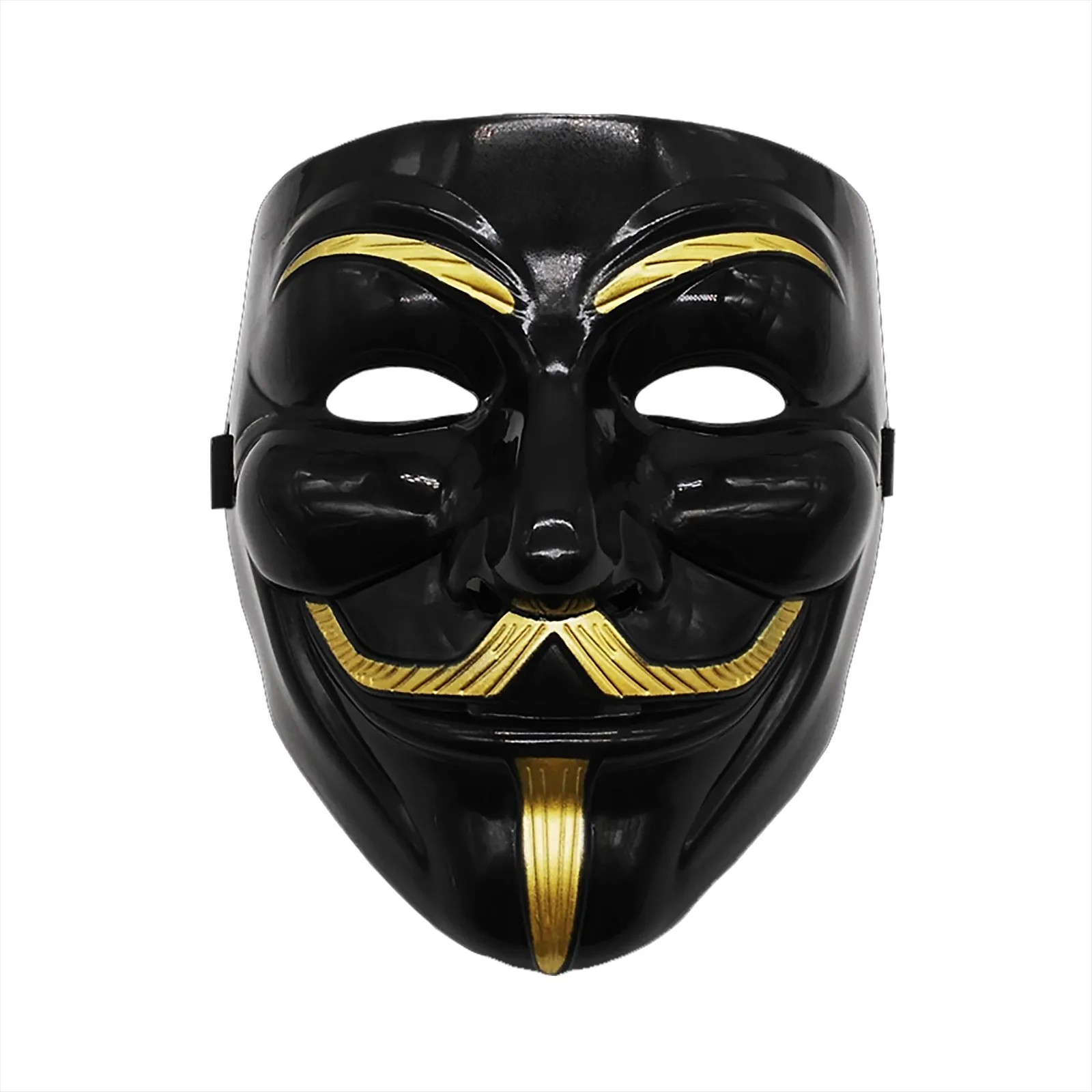 Guy Fawkes Mask - BlackWhite Revolutionary Style Halloween Cosplay Accessory