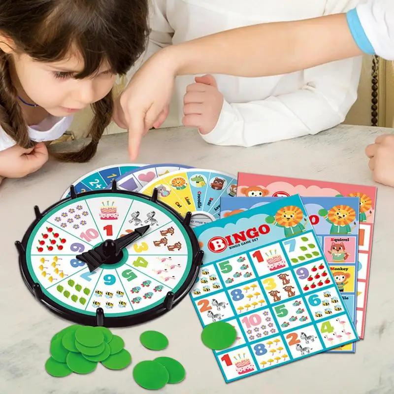 Bingo Game Set For Adults And Kids Party Family Bingo Games Counting And Matching Skills Games Fun Family Reusable