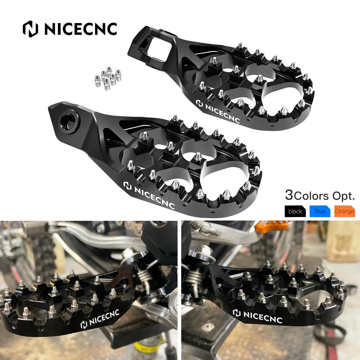 NiceCNC 57mm Foot Pegs Footrest Pedals For KTM EXC EXCF XCW 125