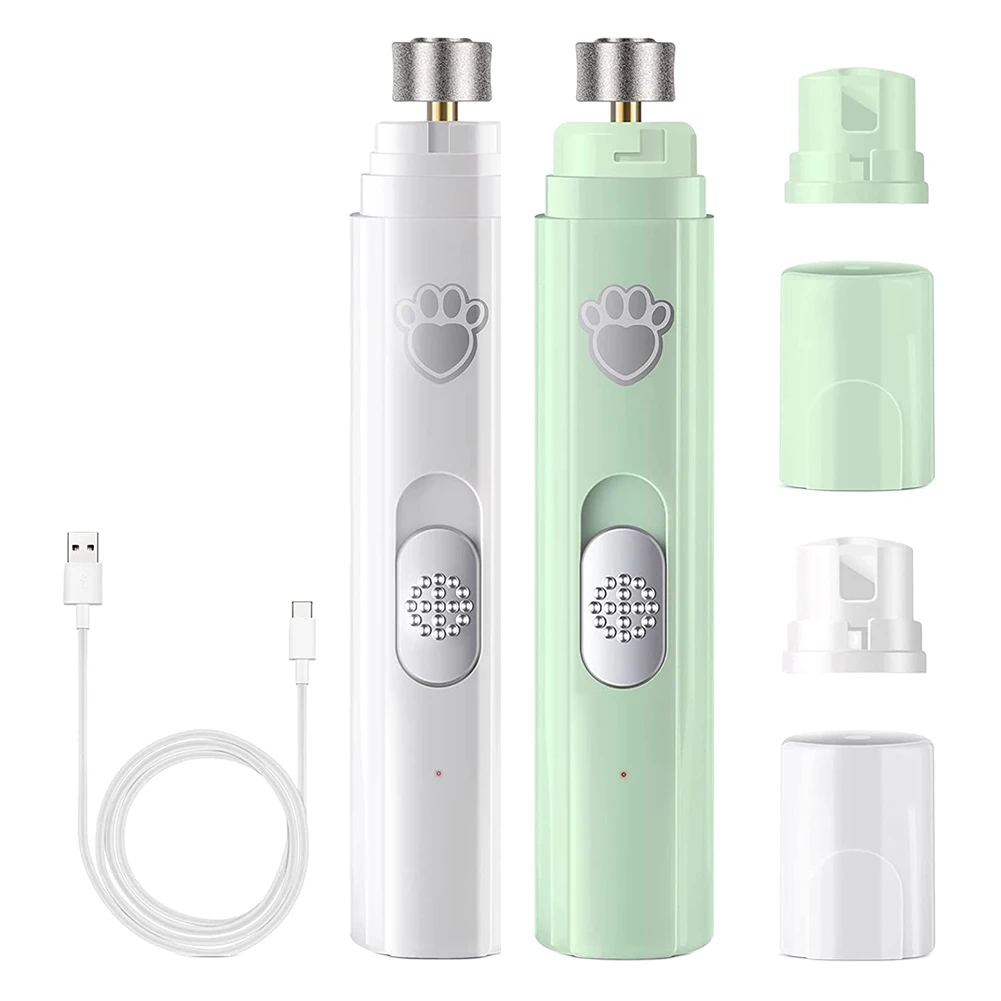 Electric Dog Nail Grinder with Polisher Wheel LED Light Pet Nail Grinder 500 MAh 2-Speed Pet Trimmers for Paws Grooming pet nail grinder