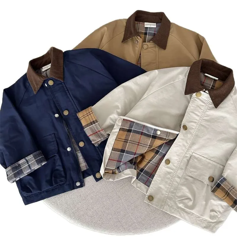 Boys Plaid Pocket Jacket 5