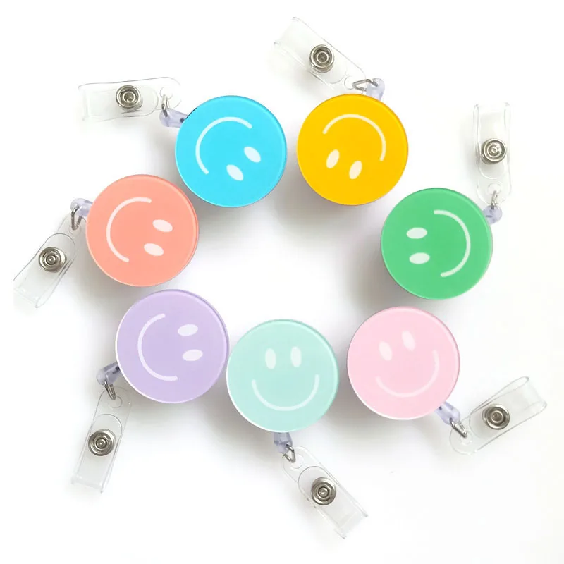 Porta Badge Retrattile con smile sorriso (diversi colori) 87 S771d27553b374187973401f9fa057661g