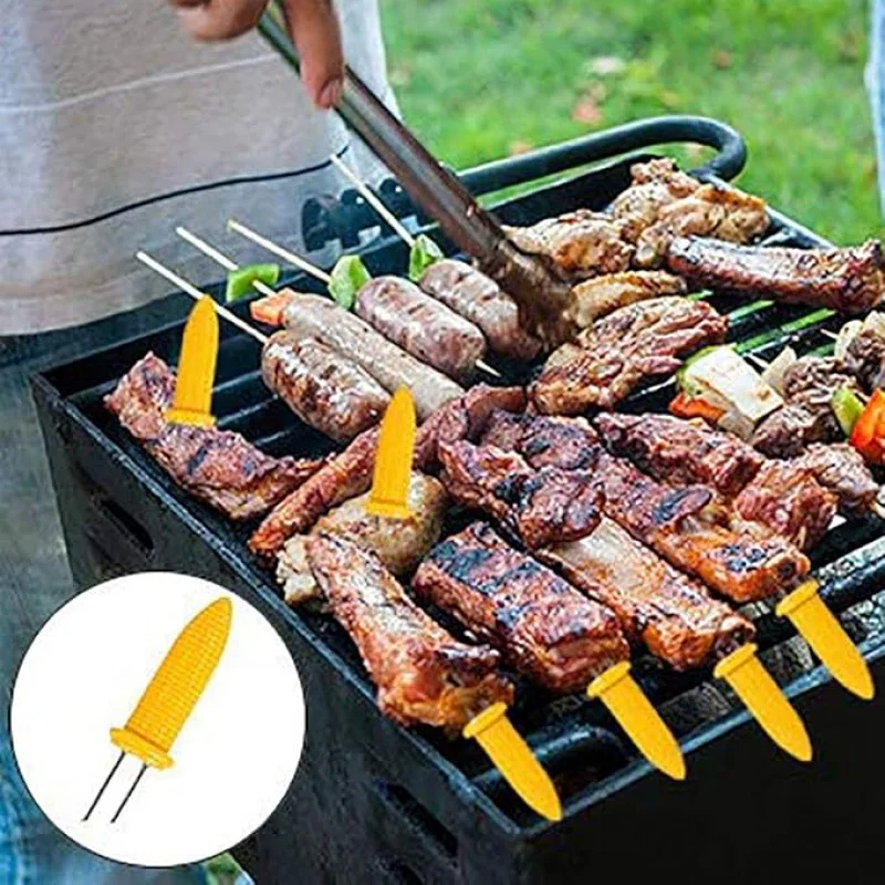 Corn on the cob rack, corn on the cob skewers, corn for barbecue, durable heat resistant and non-slip racks,