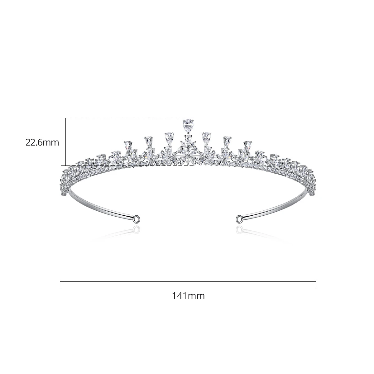 Cubic Zirconia Simple Tiara for Wedding,Crystal Bridal Headpiece Diadem for Girl,Prom, Gatherings Head Jewelry