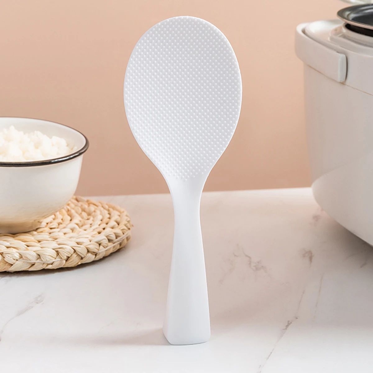 WORTHBUY Standing Rice Spoon Non Stick Rice Cooking Scoop Plastic Vertical Shovel Kitchen Tools Scoop Cooker Spatula