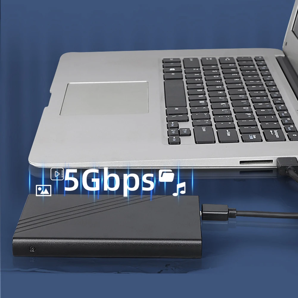 2.5inch Solid State Drive Case Transfer Speed 5Gbps Hard Drive Enclosure Aluminum Alloy High-speed for Laptops Computer Notebook